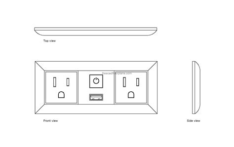 electrical outlet box dwg|convenience outlet cad block.